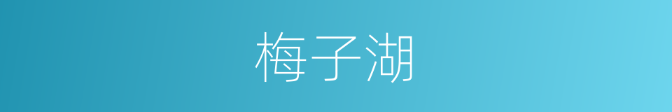 梅子湖的同义词