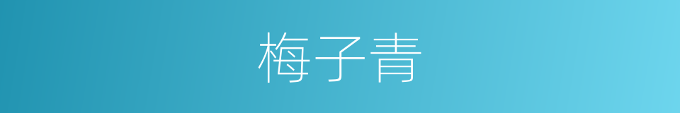 梅子青的同义词