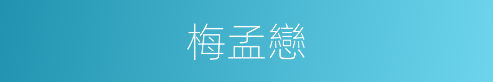 梅孟戀的同義詞