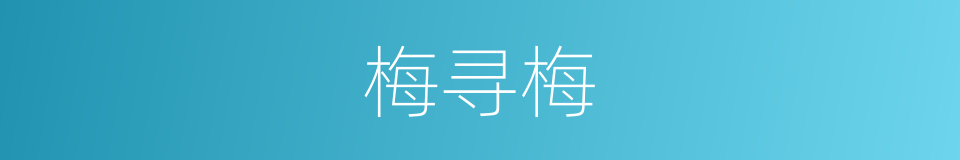 梅寻梅的同义词