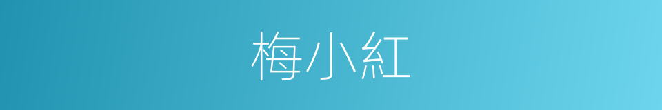 梅小紅的同義詞