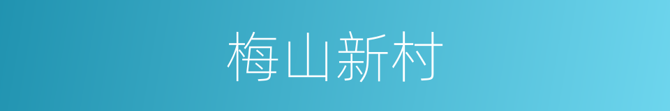 梅山新村的同义词