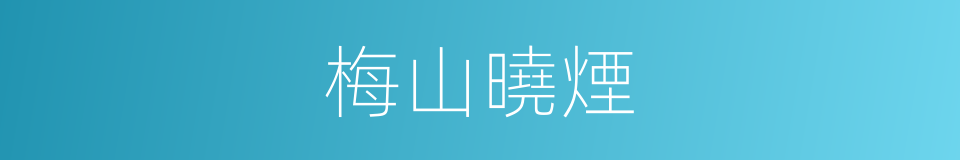 梅山曉煙的同義詞