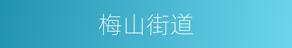 梅山街道的同义词
