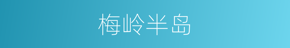 梅岭半岛的同义词