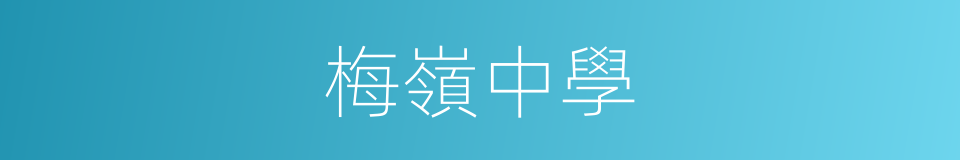 梅嶺中學的同義詞