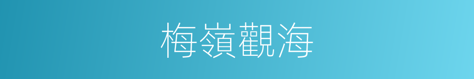 梅嶺觀海的同義詞