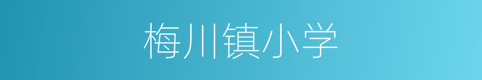 梅川镇小学的同义词