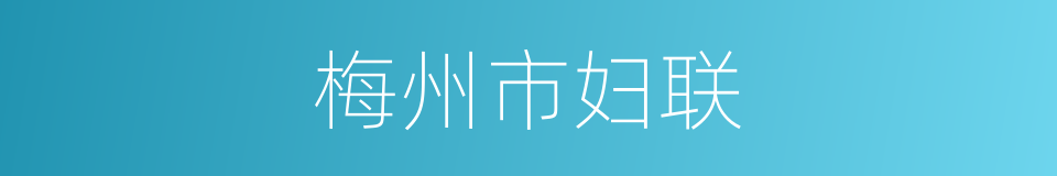 梅州市妇联的同义词