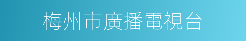 梅州市廣播電視台的同義詞