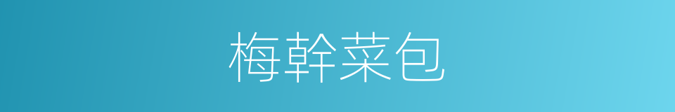 梅幹菜包的同義詞