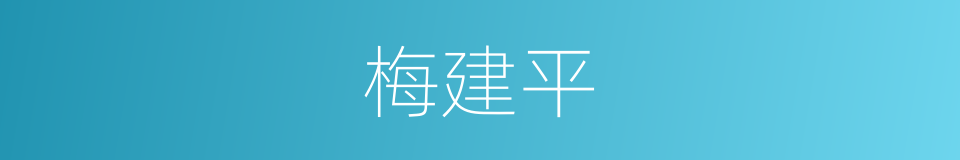 梅建平的同义词