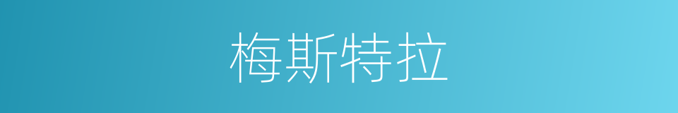 梅斯特拉的同义词