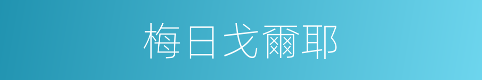 梅日戈爾耶的同義詞