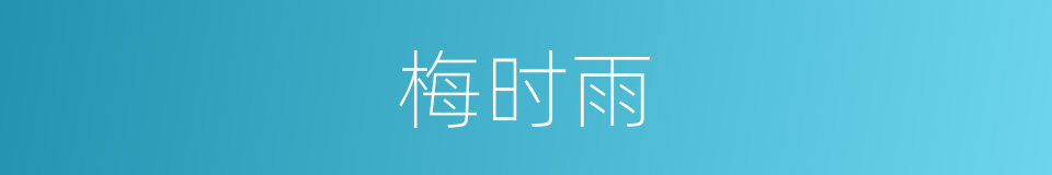 梅时雨的同义词