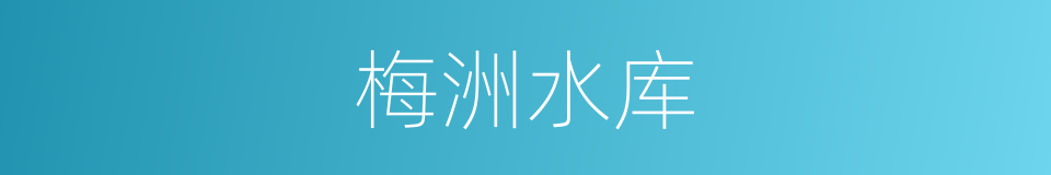 梅洲水库的同义词