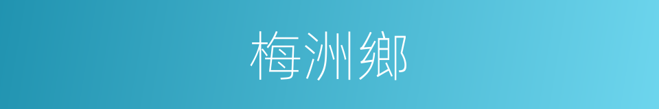 梅洲鄉的同義詞