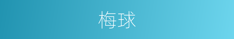 梅球的同义词