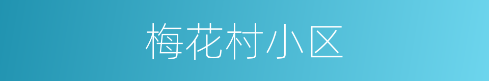 梅花村小区的同义词