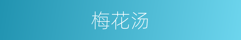 梅花汤的同义词