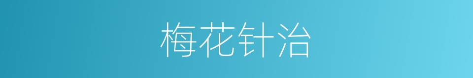 梅花针治的同义词