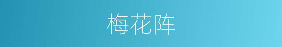 梅花阵的意思