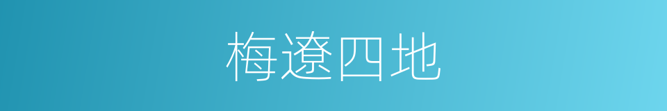 梅遼四地的同義詞