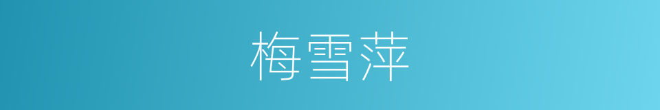 梅雪萍的同义词