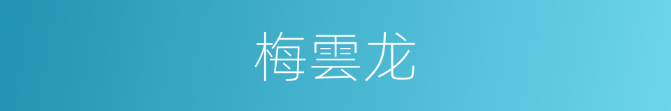 梅雲龙的同義詞