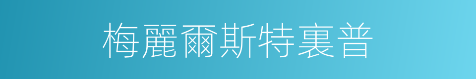 梅麗爾斯特裏普的同義詞