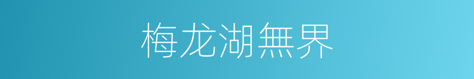 梅龙湖無界的同義詞