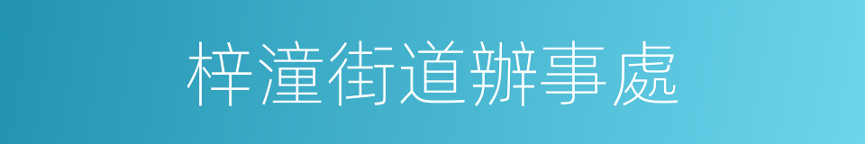 梓潼街道辦事處的同義詞