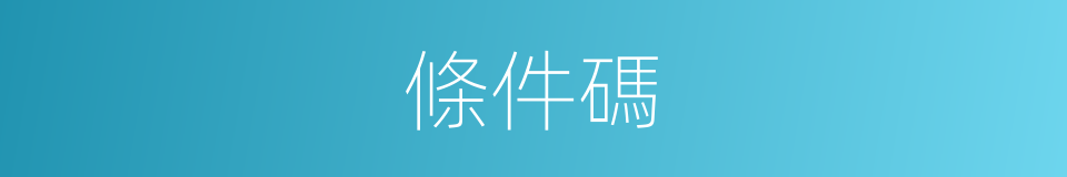 條件碼的同義詞