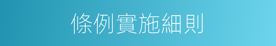 條例實施細則的同義詞