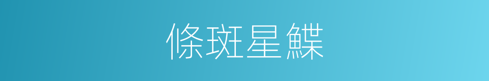 條斑星鰈的同義詞