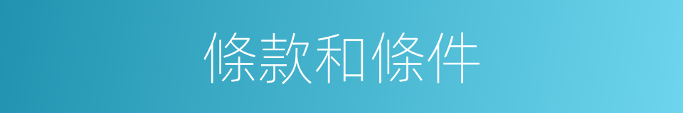 條款和條件的同義詞