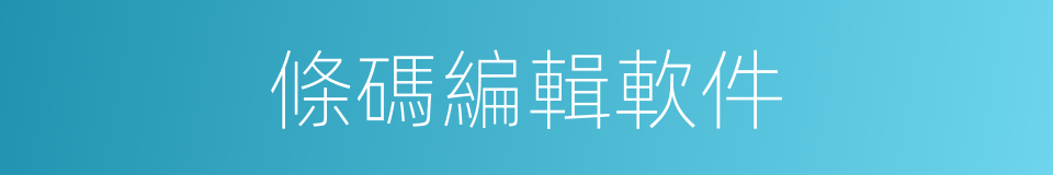 條碼編輯軟件的同義詞
