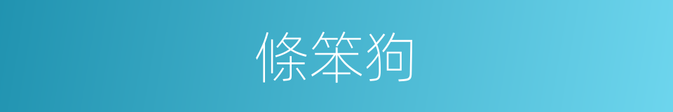 條笨狗的同義詞