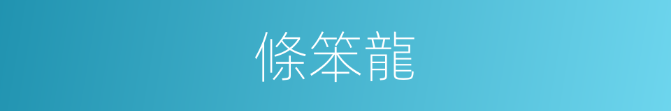 條笨龍的同義詞