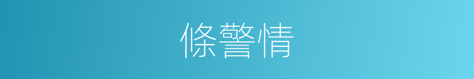 條警情的同義詞