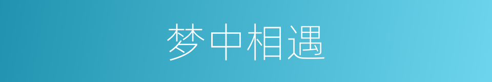 梦中相遇的同义词