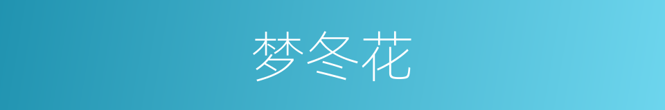 梦冬花的同义词