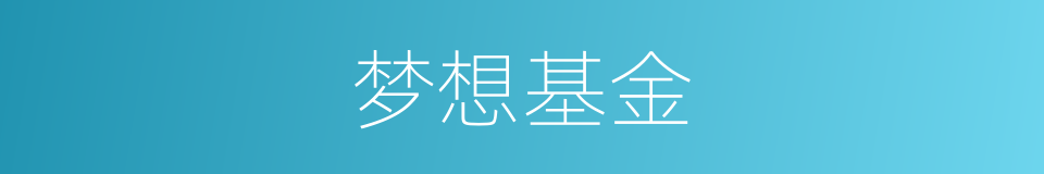 梦想基金的同义词