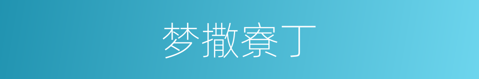 梦撒寮丁的意思