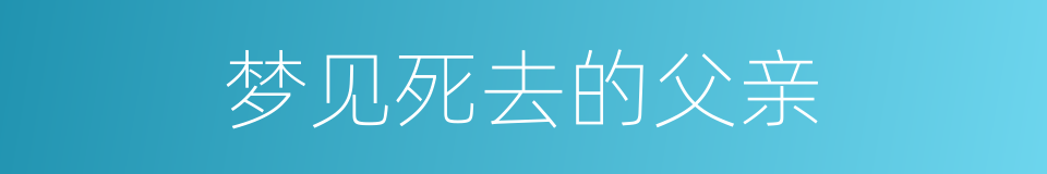 梦见死去的父亲的同义词