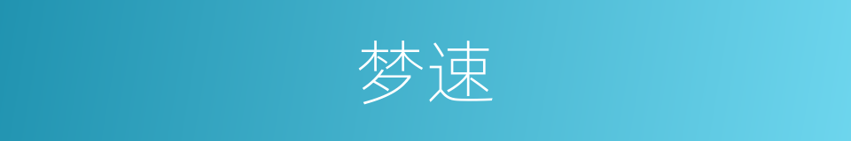 梦速的同义词