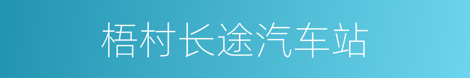 梧村长途汽车站的同义词