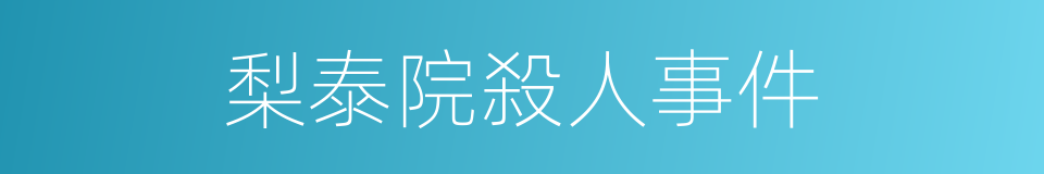 梨泰院殺人事件的同義詞