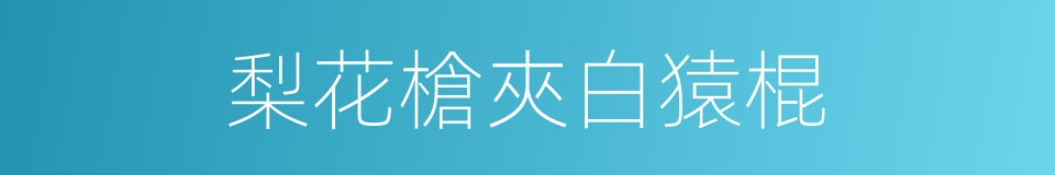 梨花槍夾白猿棍的同義詞