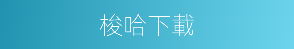 梭哈下載的同義詞